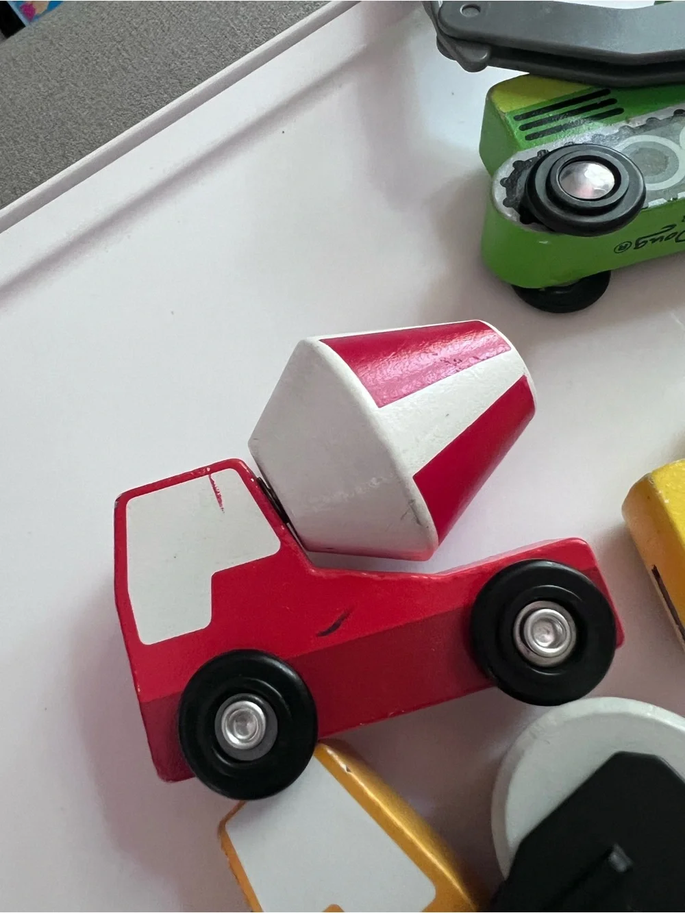 Melissa & Doug Wooden Construction Vehicles Set - 5 Toy Trucks
